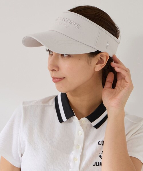 ROPE'（ロペ）の「フロントロゴ幅広バイザー（サンバイザー・レディース・ブラック/グレー/ホワイト/サックス・F）」の17枚目の写真