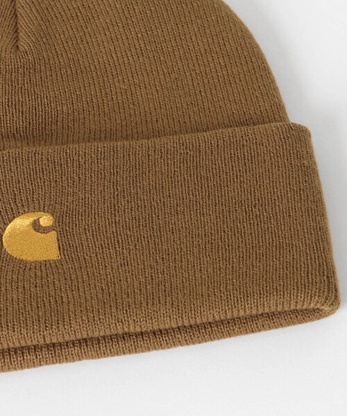 SENSE OF PLACE by URBAN RESEARCH（センスオブプレイスバイアーバンリサーチ）の「CARHARTT　CHASE BEANIE（ニットキャップ/ビーニー・メンズ・BLK/GLD/H.BRN/GLD/Leaf/GLD・One）」の10枚目の写真