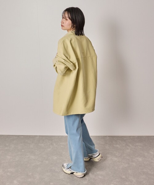 NERGY（ナージー）の「【ウォッシャブル対応】フェイクスエードシャツジャケット（その他アウター・レディース・ベージュ/ライトグリーン・F）」の10枚目の写真