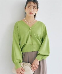 nissen | ゴールドボタンVネックニットカーディガン(カーディガン/ボレロ)