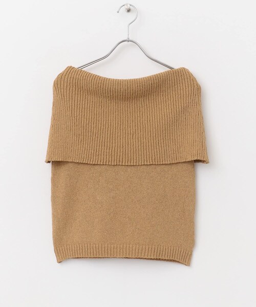 URBAN RESEARCH ROSSO（アーバンリサーチロッソ）の「ドライタッチオフショルダーニット（ニット/セーター・レディース・L/BEIGE/CAMEL/BLACK・FREE）」の20枚目の写真