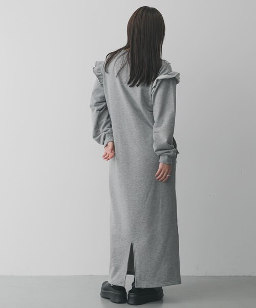 SENSE OF PLACE by URBAN RESEARCH（センスオブプレイスバイアーバンリサーチ）の「フリルカットワンピース（ワンピース・レディース・BLACK/GRAY/Y.BEIGE・COMPACT/One）」の17枚目の写真