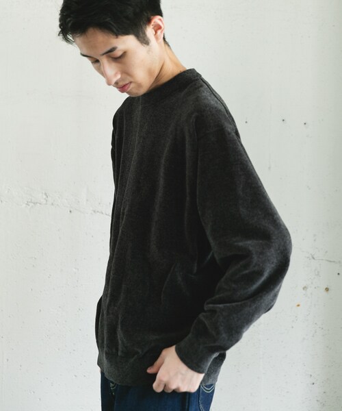 URBAN RESEARCH DOORS（アーバンリサーチドアーズ）の「モールニットプルオーバー（ニット/セーター・メンズ・GREIGE/SAGE/CHARCOAL・M/L）」の9枚目の写真