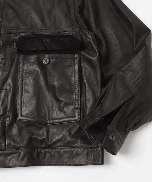 URBAN RESEARCH(アーバンリサーチ)の「A LEATHER TRUCKER JACKET(その他アウター・メンズ・BLACK LUXE・M/L)」の10枚目の写真