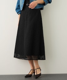ROPE' | ベルト付きセミフレアレーススカート(スカート)