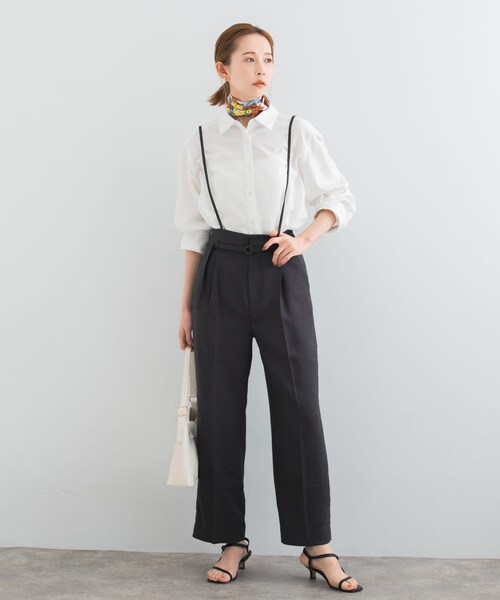 URBAN RESEARCH ROSSO（アーバンリサーチロッソ）の「マルチWAYリネンライクワイドパンツ（その他パンツ・レディース・GREEN/NUTS/CHARCOAL・36/38）」の6枚目の写真