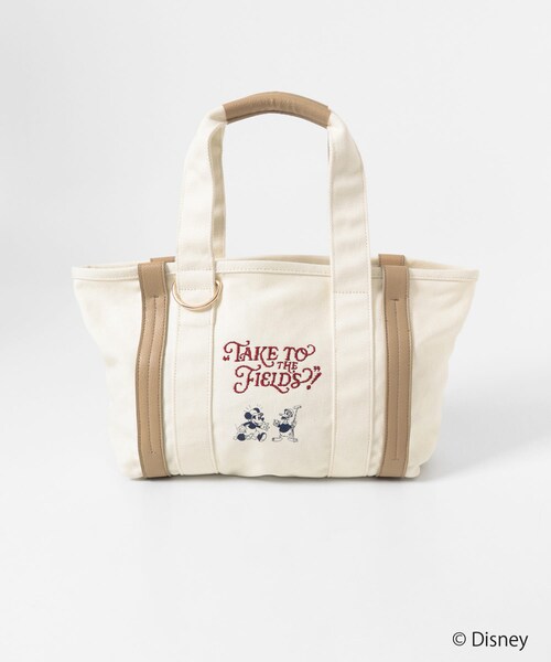 SENSE OF PLACE by URBAN RESEARCH(センスオブプレイスバイアーバンリサーチ)の「別注/Disney/キャンバストート(トートバッグ・レディース・BEIGE/NAVY・One)」の4枚目の写真