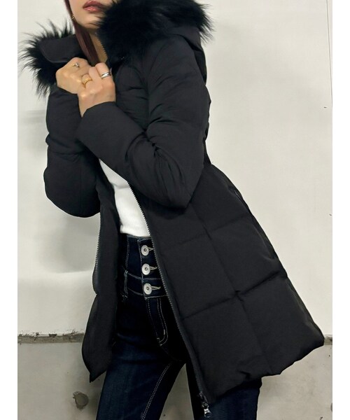 GYDA（ジェイダ）の「【TINY】GYGYベルト付きロングダウンコート（ダウンジャケット/コート・レディース・ベージュ/オフホワイト/ブラック・F）」の13枚目の写真