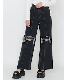 EATME | ダメージレースデニムパンツ(デニムパンツ)