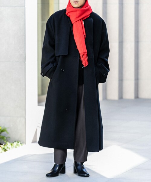 SENSE OF PLACE by URBAN RESEARCH(センスオブプレイスバイアーバンリサーチ)の「『わたべ×SOP』ダブルロングコート(チェスターコート・メンズ・GRAY/BLACK・M/L)」の9枚目の写真