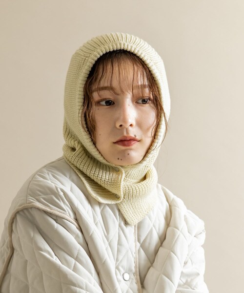 SMELLY（スメリー）の「ニットバラクラバ（ニットキャップ/ビーニー・レディース・GRY/IVO/BRN・-）」の13枚目の写真