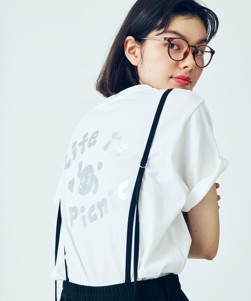 ROPE' PICNIC(ロペピクニック)の「【Chocomoo×ROPE' PICNIC】【接触冷感】アソートTシャツ(Tシャツ/カットソー・レディース・ホワイト/ホワイト系・38)」の7枚目の写真
