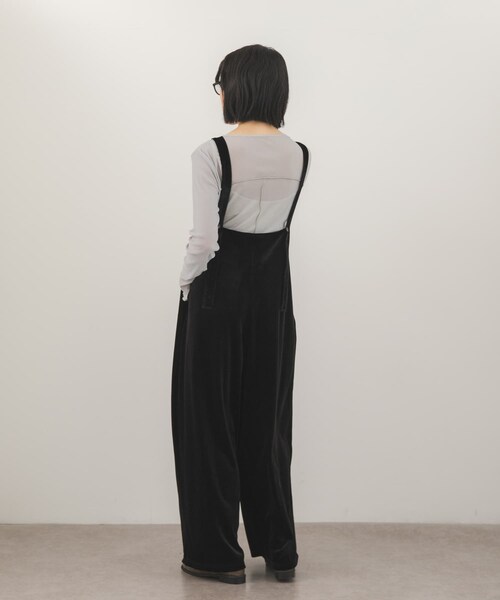 KBF（ケイビーエフ）の「ベロアサロペット（つなぎ/オールインワン・レディース・BLACK/BLACK刺繍/NAVY刺繍・One）」の20枚目の写真