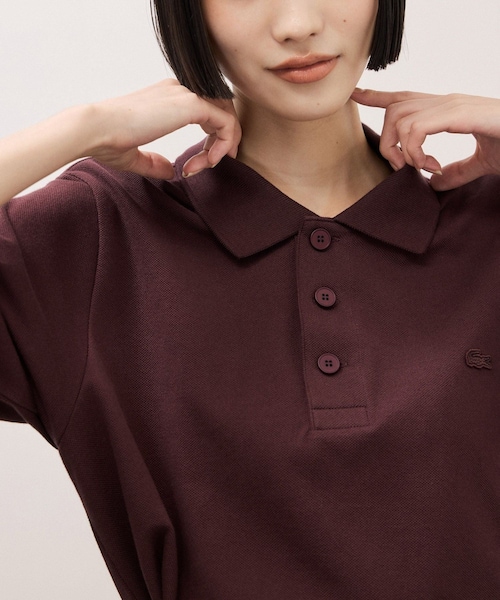 ADAM ET ROPE'(アダムエロペ)の「【LACOSTE for ADAM ET ROPE'】別注 Classic Polo(ポロシャツ・レディース・ブラック/ワイン系/クリーム・36)」の13枚目の写真