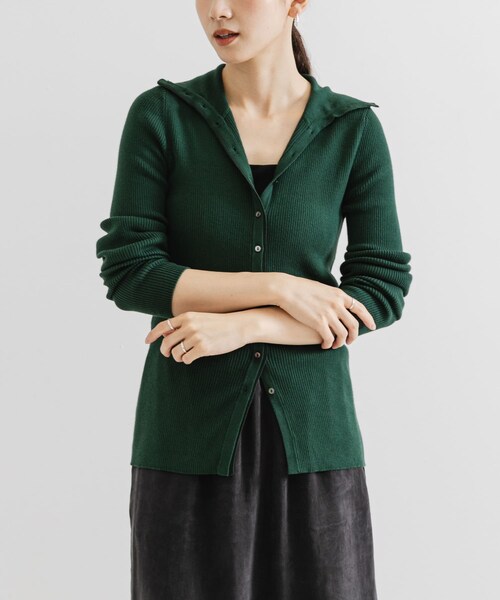 URBAN RESEARCH（アーバンリサーチ）の「『UR TECH』2WAYリブニット（ニット/セーター・レディース・OFF/BRICK/GREEN・FREE）」の2枚目の写真