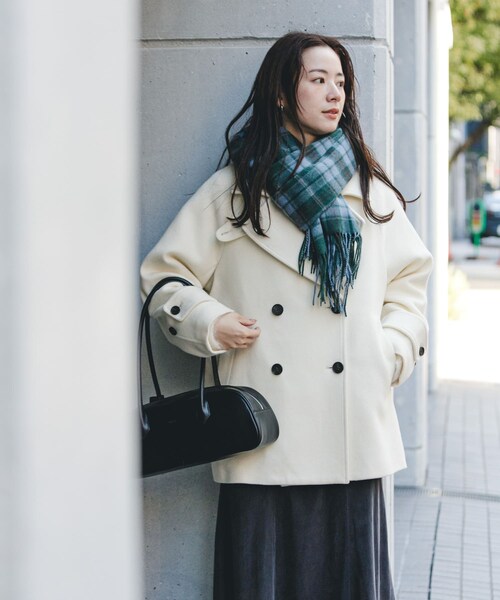 URBAN RESEARCH（アーバンリサーチ）の「スーパー100メルトンPコート（その他アウター・レディース・OFF/D.NAVY/CHARCOAL・FREE）」の6枚目の写真