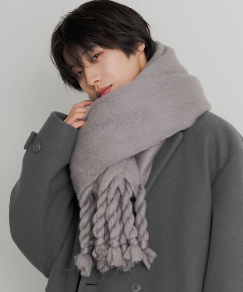 SENSE OF PLACE by URBAN RESEARCH(センスオブプレイスバイアーバンリサーチ)の「『ユニセックス』ボリュームストール(ストール/ショール・メンズ・GRAY/BLACK/BLUE・one)」の8枚目の写真