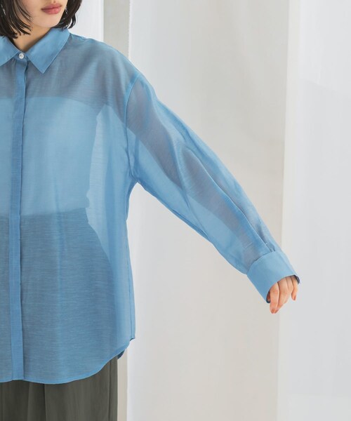 URBAN RESEARCH ROSSO（アーバンリサーチロッソ）の「リネンタッチイージーケアオーバーシャツ（シャツ/ブラウス・レディース・WHITE/LEMON/BLUE/NAVY・FREE）」の22枚目の写真