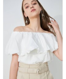 MERCURYDUO | コットンボイル2WAYボリュームブラウス(シャツ/ブラウス)