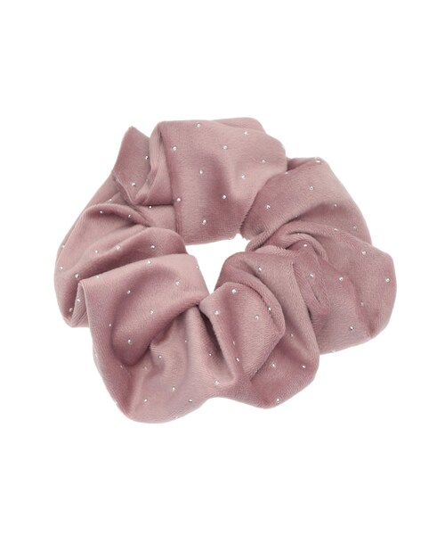 RESEXXY（リゼクシー）の「ポイントストーンベロアシュシュ（シュシュ・レディース・アイボリー/ブラック/ピンク・F）」の5枚目の写真