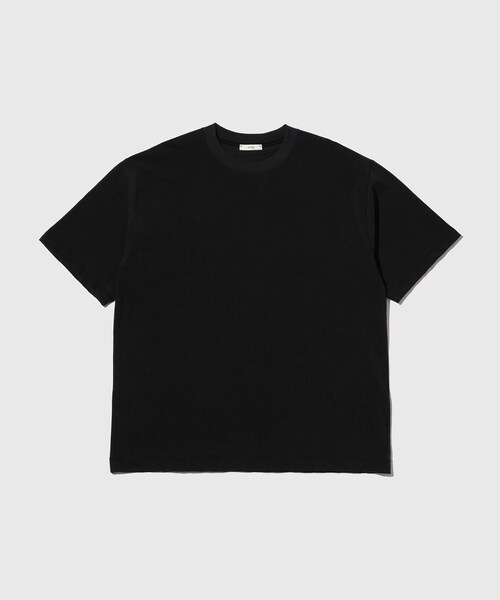 ADAM ET ROPE'（アダムエロペ）の「【ATON/エイトン】AGING FRESCA PLATE LOOSE FIT T-SHIRT（Tシャツ/カットソー・メンズ・ブラック系・4/6）」の2枚目の写真