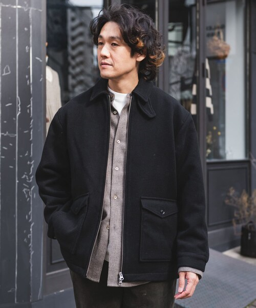 URBAN RESEARCH DOORS(アーバンリサーチドアーズ)の「ウールブレンドハリントンジャケット(テーラードジャケット・メンズ・MOCHA/BLACK・M/L)」の18枚目の写真