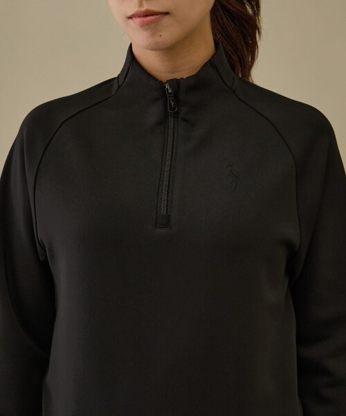 ROPE'（ロペ）の「【NOIR】【セットアップ対応】ハーフジップ長袖スタンドプルオーバー（Tシャツ/カットソー・レディース・ブラック/ベージュ系・L/M/S）」の22枚目の写真