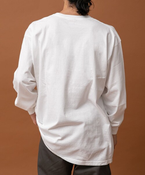 URBAN RESEARCH（アーバンリサーチ）の「RELAX FIT　ポケットロングスリーブ（Tシャツ/カットソー・メンズ・MINT/WHITE/PAPPER/GREY/オーキッド/プロブルー・FREE）」の9枚目の写真