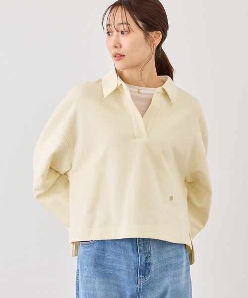 ROPE' PICNIC（ロペピクニック）の「スキッパースウェット（スウェット・レディース・ライトグレー/ホワイト/ネイビー/クリーム系・F）」の22枚目の写真