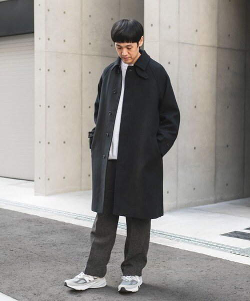 URBAN RESEARCH DOORS（アーバンリサーチドアーズ）の「ウールメルトンステンカラーコート（ステンカラーコート・メンズ・CHECK/CHARCOAL/BLACK・M/L）」の10枚目の写真