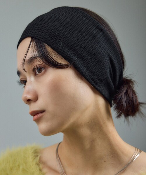 ADAM ET ROPE'（アダムエロペ）の「【J'aDoRe・店舗限定】【La Maison de Lyllis（メゾンドリリス）】HAIRBAND ヘアバンド（ヘアバンド・レディース・ブラック系/ベージュ系/グリーン/オレンジ系・F）」の3枚目の写真