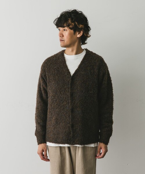URBAN RESEARCH DOORS（アーバンリサーチドアーズ）の「MIXカラー ヘアリーニットカーディガン（カーディガン/ボレロ・メンズ・BLUE/BROWN/CHARCOAL・M/L）」の17枚目の写真