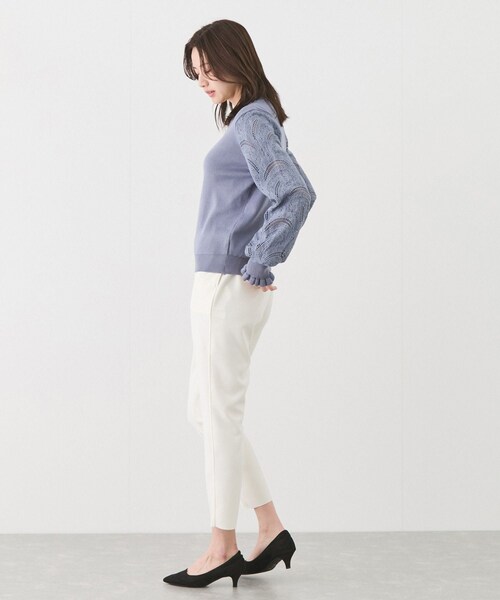 Jayro(ジャイロ)の「袖レースニットプルオーバー(ニット/セーター・レディース・ブラック/ホワイト/ネイビー/ブルー系・F)」の19枚目の写真