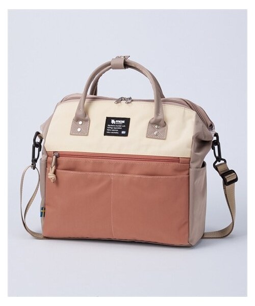nissen（ニッセン）の「moz（モズ）１０ポケットガバッと開く２層構造はっ水２WAYショルダーバッグ（A４対応）（ショルダーバッグ・メンズ・黒/グレージュ/ネイビー×アイボリー/黒×グレー/グレー×ダスティピンク・Y）」の5枚目の写真