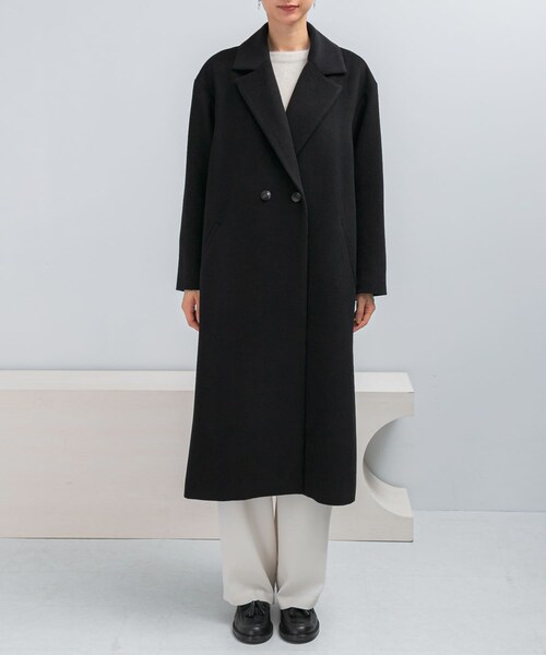 URBAN RESEARCH ROSSO（アーバンリサーチロッソ）の「カシミヤビーバーチェスターコート（チェスターコート・レディース・BLACK・36/38）」の11枚目の写真