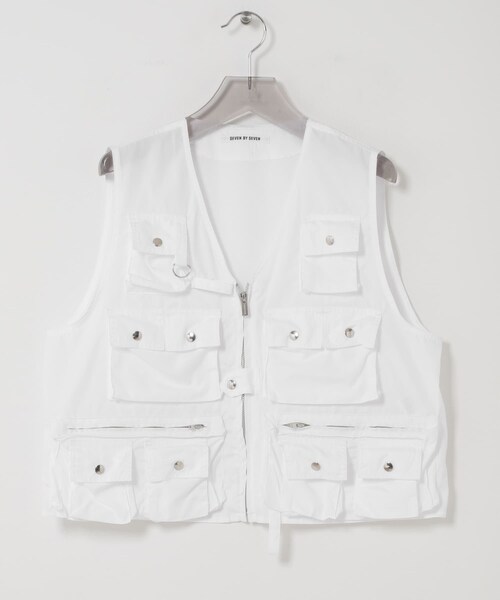 URBAN RESEARCH（アーバンリサーチ）の「SEVEN BY SEVEN　HUNTING SHORT VEST（ベスト・メンズ・030 WHITE・M/L）」の2枚目の写真