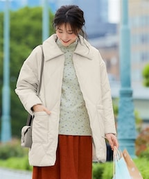 nissen | 大きいサイズ  中わたキルト衿付ゆるシルエットコート(ジャケット/アウター)