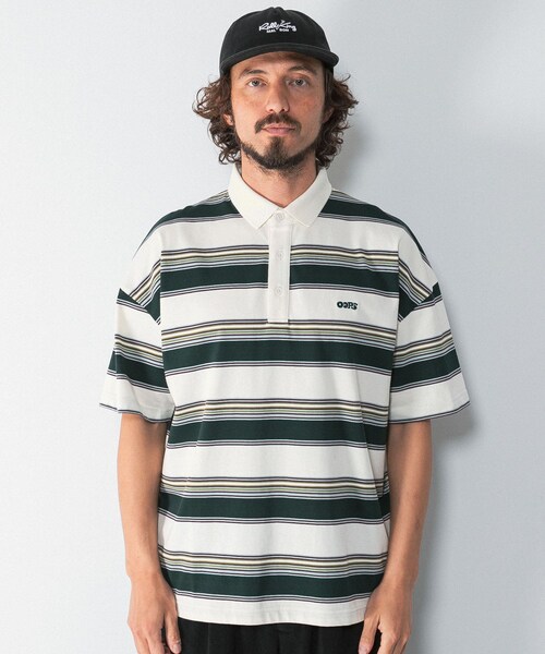URBAN RESEARCH Sonny Label（アーバンリサーチサニーレーベル）の「OOPS　接触冷感ボーダーポロシャツ（ポロシャツ・メンズ・IVORY/NAVY・M/L/XL）」の12枚目の写真