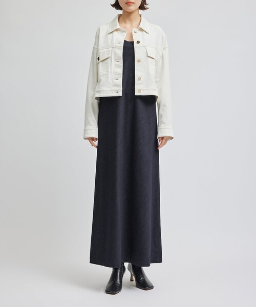 ROPE'（ロペ）の「シルク混リアクティブデニムキャミワンピース（ワンピース・レディース・ネイビー・F）」の5枚目の写真