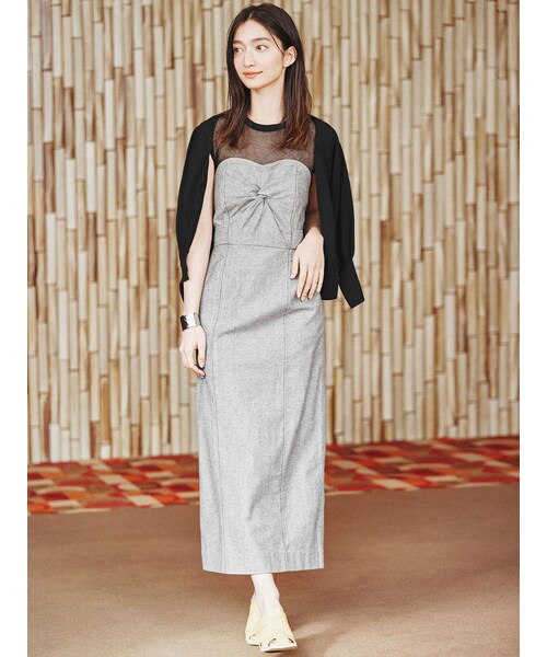 LAGUNAMOON（ラグナムーン）の「カラーステッチドッキングツイストワンピース（ワンピース・レディース・ブラック/ピンク/オレンジ/グリーン・S/M）」の22枚目の写真