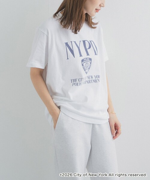 URBAN RESEARCH DOORS（アーバンリサーチドアーズ）の「『別注』GOOD ROCK SPEED×DOOS　NYC NYPD T-SHIRTS（Tシャツ/カットソー・レディース・ホワイト/ブラック/アッシュ/イエロー・One）」の6枚目の写真