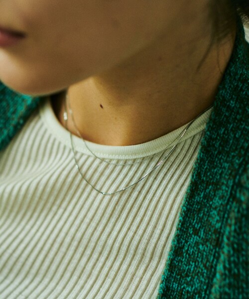 ROPE'（ロペ）の「【Lily】R（ロペ アール）PT ベネチアン70チェーンショートネックレス（ネックレス・レディース・シルバー系・F）」の16枚目の写真