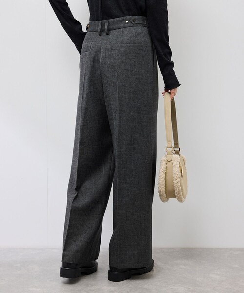 ROPE' PICNIC(ロペピクニック)の「スリートーンツイードワイドパンツ/セットアップ対応(スラックス・レディース・チャコール/ダークブラウン・L/M/S)」の15枚目の写真