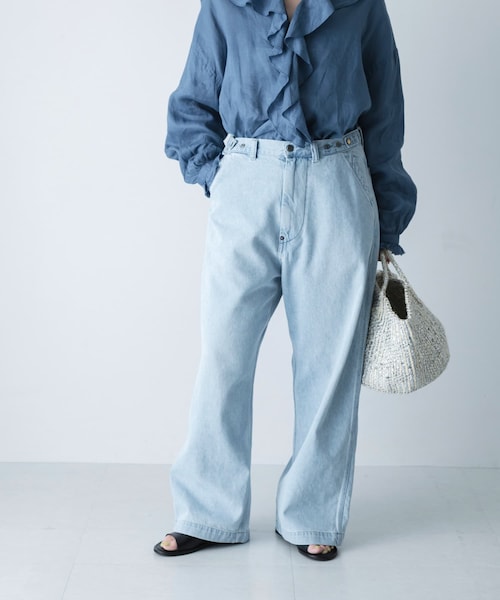 かぐれ(カグレ)の「ordinary fits BELL PANTS(デニムパンツ・レディース・BLEACH・28/30)」の4枚目の写真