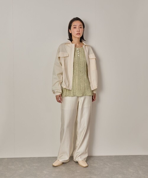 NERGY（ナージー）の「【ウォッシャブル対応】ナイロンZIPウィンドブレーカー（ナイロンジャケット・レディース・ブラック/キナリ・F）」の9枚目の写真