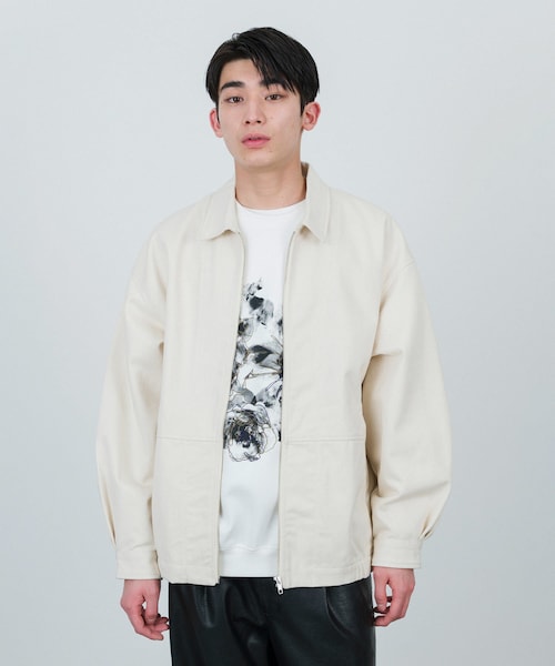 JUNRED(ジュンレッド)の「j.n.r.d / ルーズジップデニムブルゾン(デニムジャケット・メンズ・キナリ/ネイビー・L/M)」の6枚目の写真