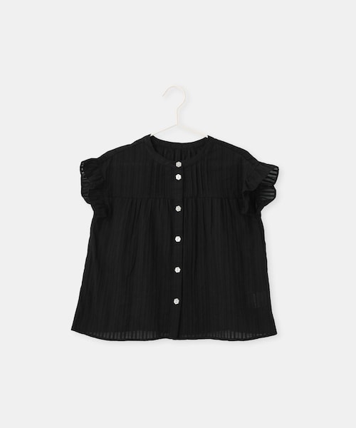 ROPE' PICNIC(ロペピクニック)の「【KIDS/キッズ】ピンタックギャザーブラウス(シャツ/ブラウス・キッズ・ブラック/ホワイト/クリーム・L/M/S)」の4枚目の写真