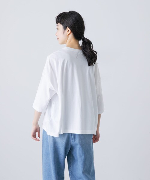 かぐれ（カグレ）の「ワイド6分袖プルオーバー（Tシャツ/カットソー・レディース・OFF/BROWN/BLACK・FREE）」の7枚目の写真