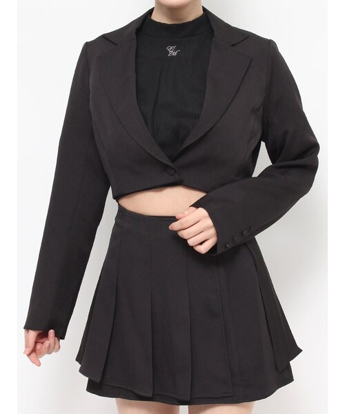 EATME（イートミー）の「テーラードショートジャケット（セットアップ可能）（テーラードジャケット・レディース・ブラック/イエロー/アイボリー/ブルー/グレー・F/S/M）」の10枚目の写真