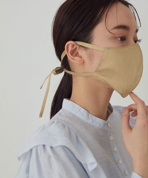 ADAM ET ROPE'（アダムエロペ）の「【WEB限定】シルクフォルムリボンマスク（その他・レディース・ブラック/キャメル/ベージュ/ピンク・F）」の7枚目の写真
